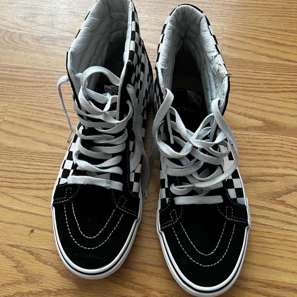 checkered vans sk8 hi - Picture 3 of 8